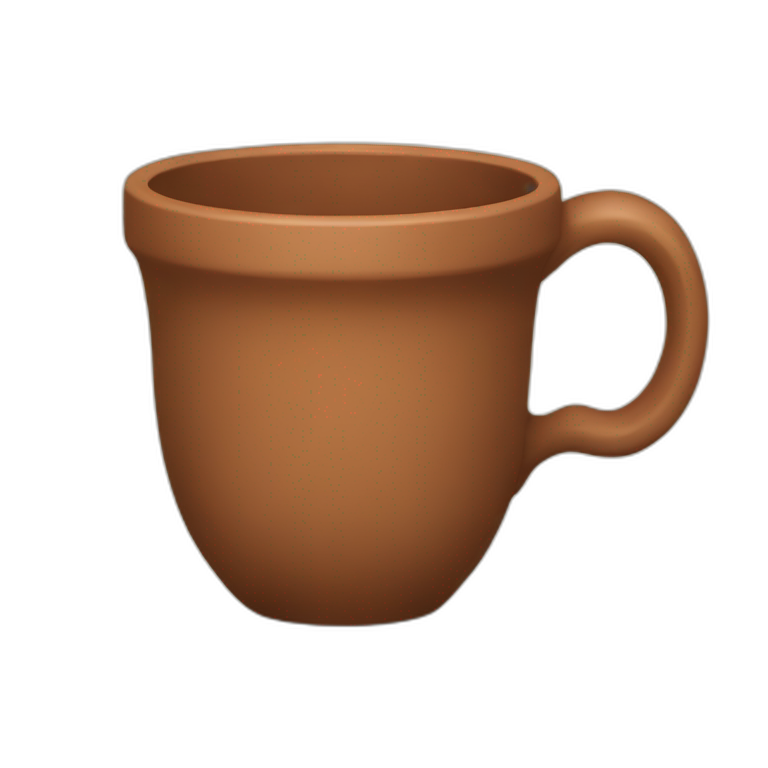 brown Pottery Cup-emoji