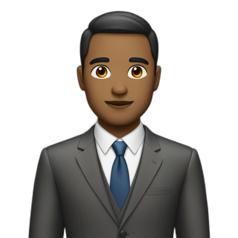 businessman with brown eyes-emoji