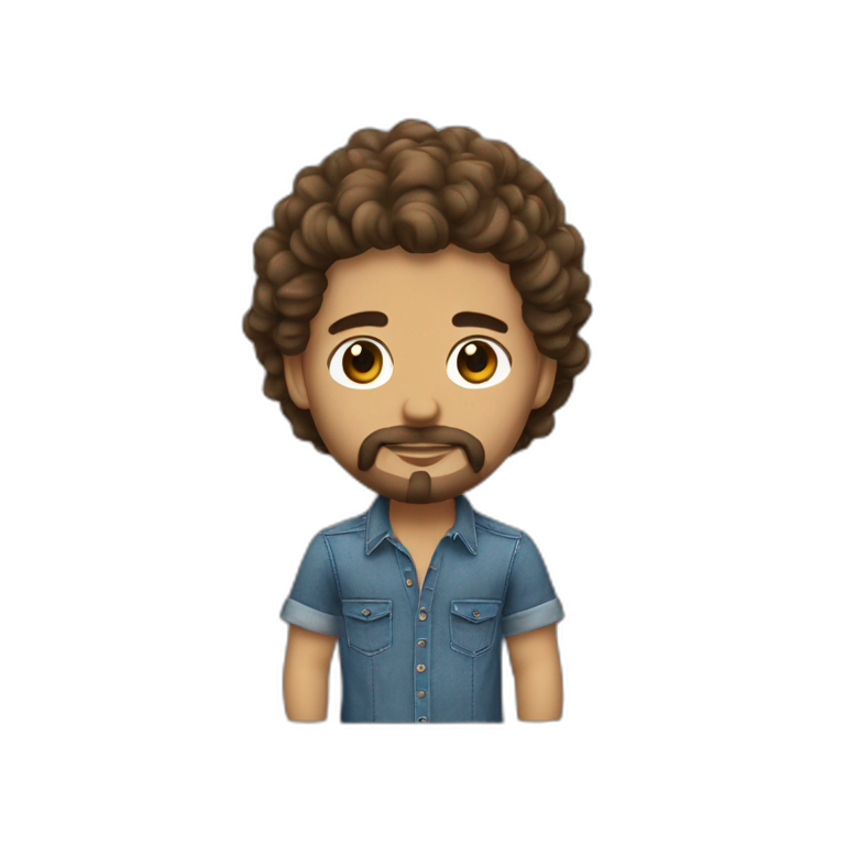 mexican-man-with-black-eyes,-a-light-brown-wavy-(wavy,-not-curly)-hair,-a-beard-of-the-same-color,-and-a-plain-denim-button-up-shir-emoji