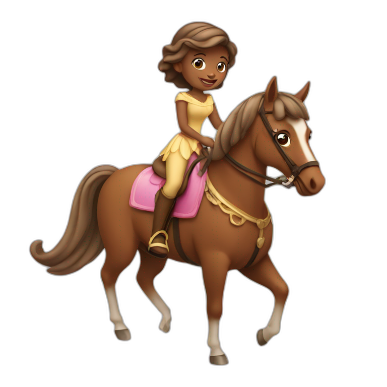 A princess is riding a horse-emoji