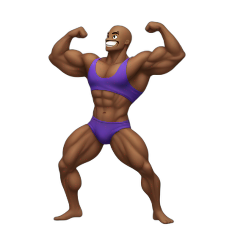 Bodybuilder dancing-emoji