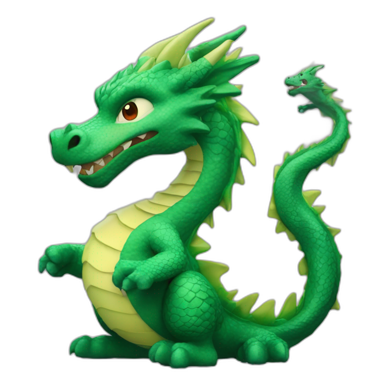 un-dragon-prenant-la-forme-du-numéro-3-emoji