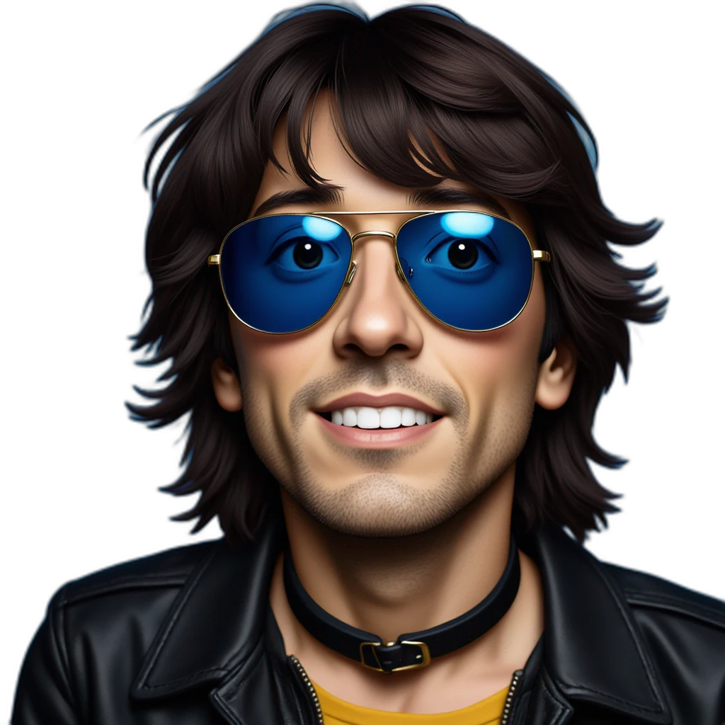 bold singer songwriter with blue glasses-emoji