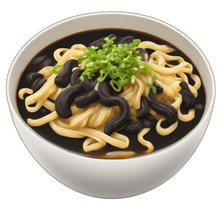 black-soy-bean-sauce-chinese-korean-noodles-in-a-bowl-emoji