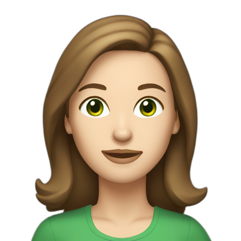 caucasian-woman-in-her-40s-with-shoulder-length-brown-hair-and-green-eyes-emoji