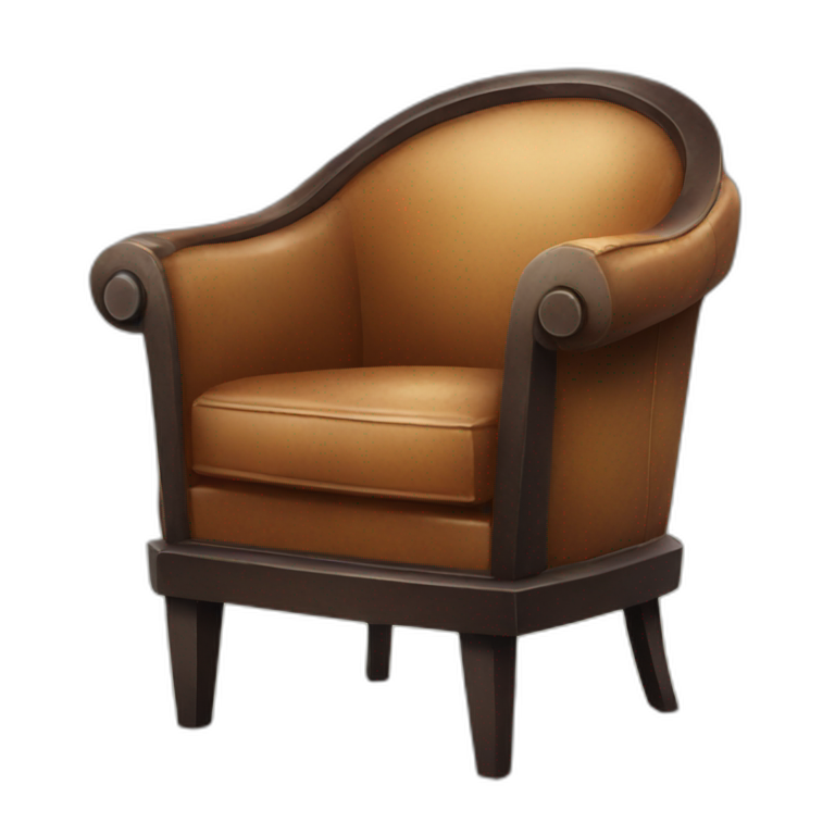 A pair of leather barrel back chairs-emoji