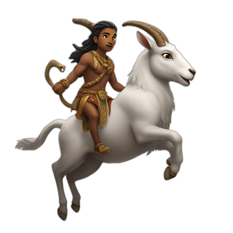 shiva riding a goat-emoji