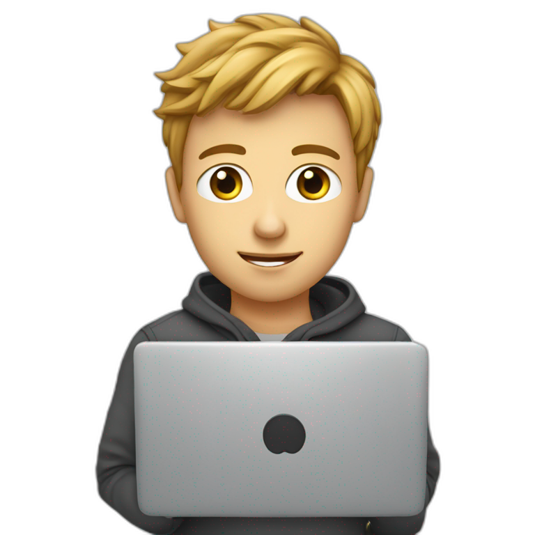 ein-junge-mit-einem-laptop-und-kopfhörern-emoji
