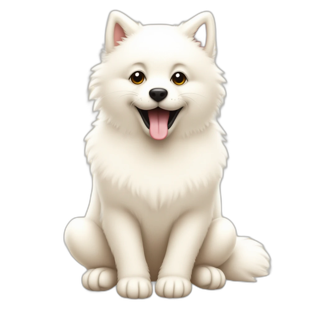 a cute Samoyed-emoji