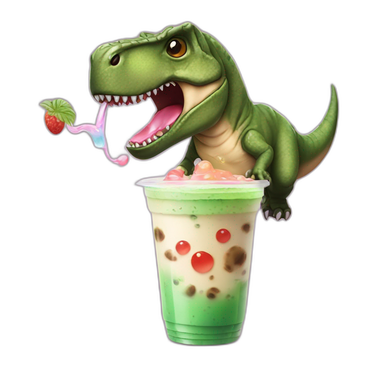 mini-t-rex-drinking-a-bubble-tea-emoji