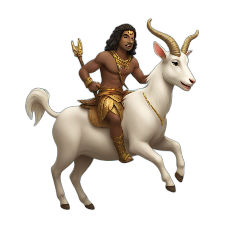 shiva riding a goat-emoji