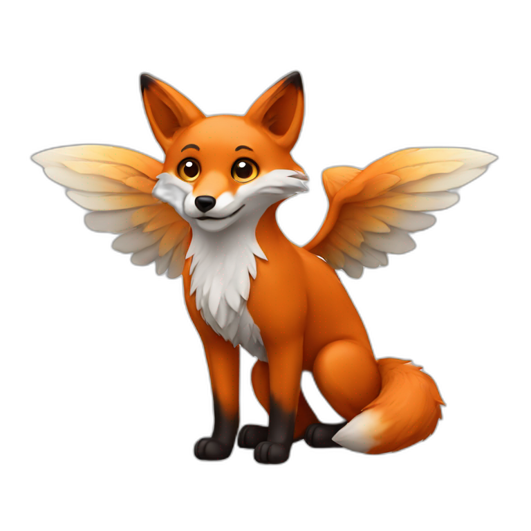 a fox with wings-emoji