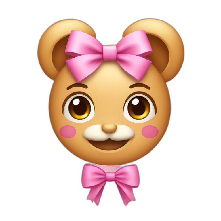 a-cute-emoji-face-with-a-pink-bow-emoji