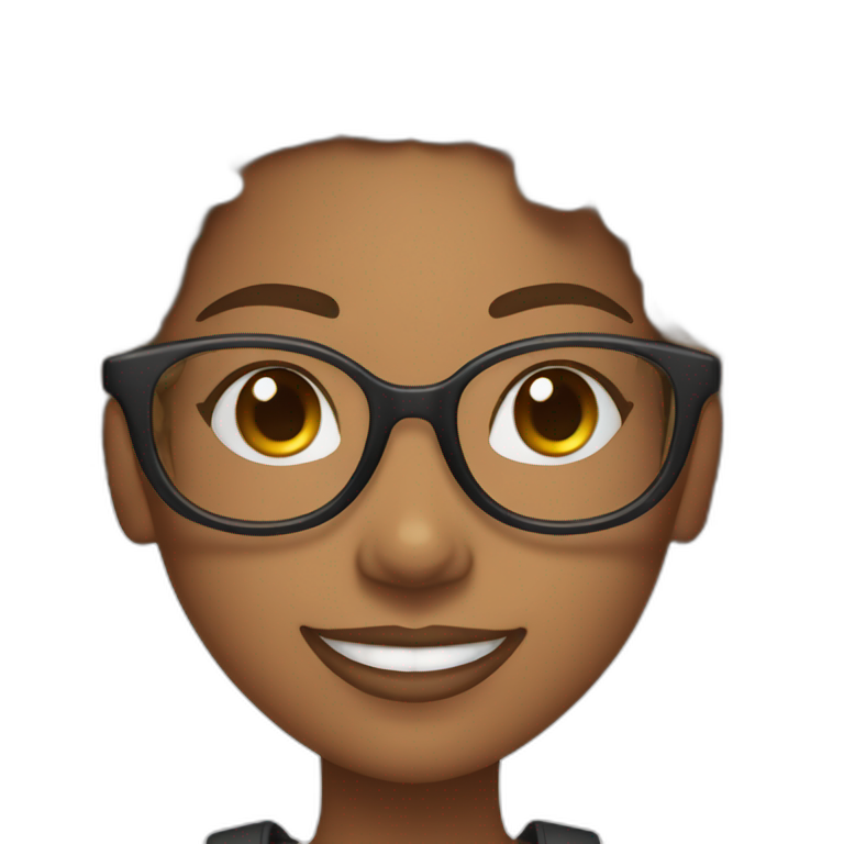 african-american-woman-with-ombre-curly-braids-and-clear-glasses-smiling-emoji