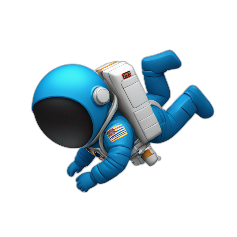 astronaut-man-no-face-blue-and-black-suit-flying-emoji