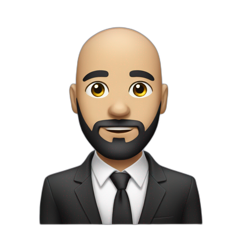 emoji-of-a-head-of-a-young-bald-brazilian-man-with-a-black-beard-and-dark-eyes,-wering-a-modern-suit-emoji