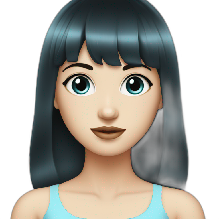a-white-girl-with-black-hair-full-bang-stile-...wearing-baby-blue-dress-emoji