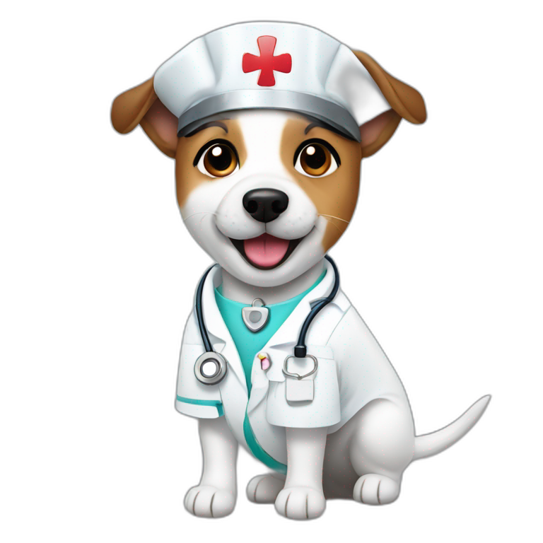 jack russell nurse-emoji