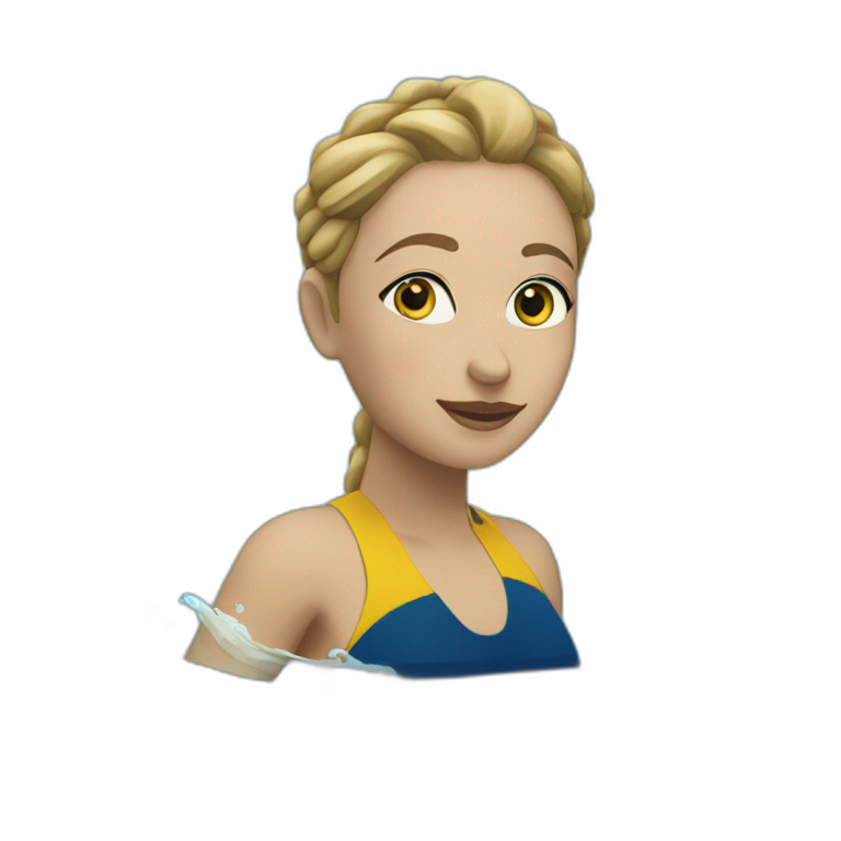 Cinzia de Rossi swimming-emoji