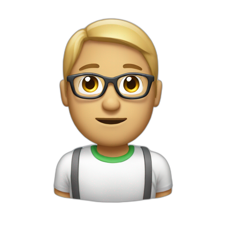 creame un emoji sobre una persona con una computadora-emoji